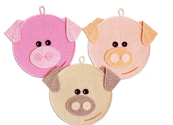

crochet toys amigurumi Amigurumi pig doll rattles number WS0054