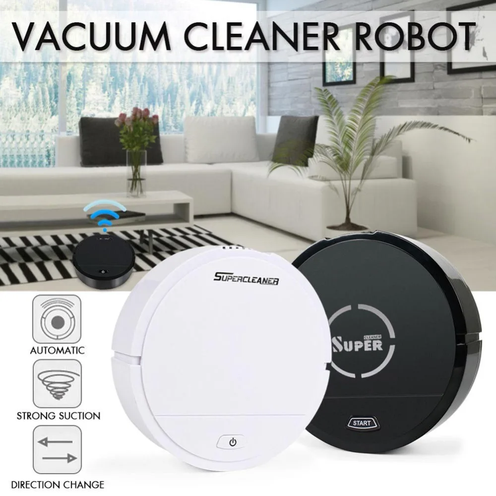 

USB Charging Automatic Strong Suction Sweeping Smart Floor Cleaning Robot Wet Dry Mop Robot Vacuum Cleaner Dust For Home Office
