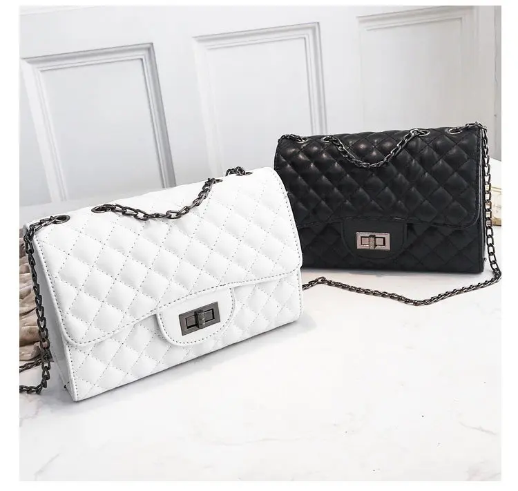 

Women' Handbag Leather Shoulder Bag Crossbody Women's Messenger Bag Chain Female Ladies Designer Bag Luxury Women 2019 White New