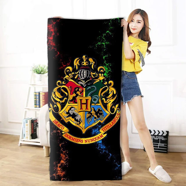 

OHCOMICS 30*60cm/50*100cm/70*140cm Harri Potter HP Hogwarts School Travel Towel Swimming Soothing Cotton Face Bath Thin Towel