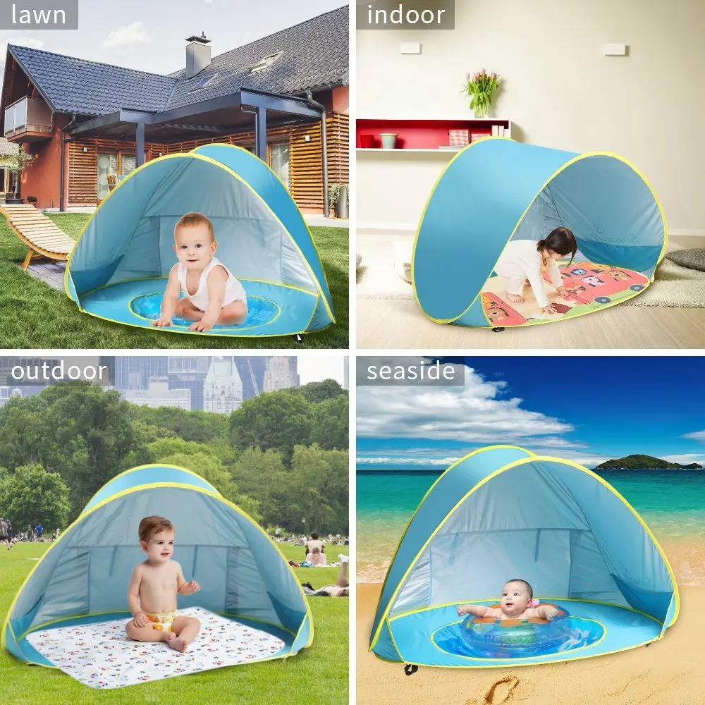 Палатка для детей, для улицы, для дома, для пляжа, водонепроницаемая, Вигвама, типи, игрушки для детей, Wigwam, защита от солнца, плавательный бассейн, Игровая палатка