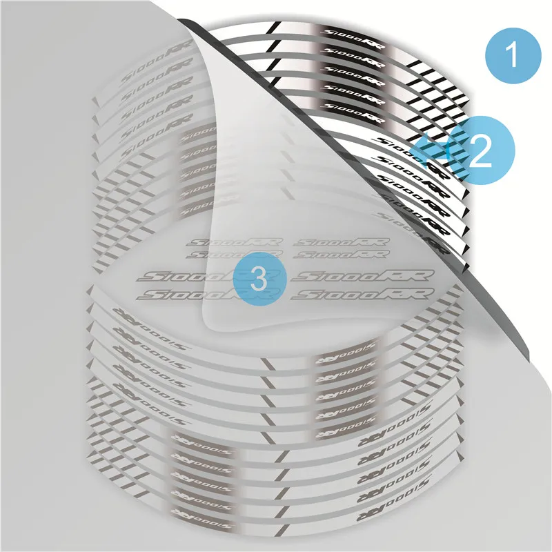 Мотоциклетные наклейки на шины внутренние колеса Полосы Светоотражающие украшение Наклейки подходит для BMW S1000RR стикер