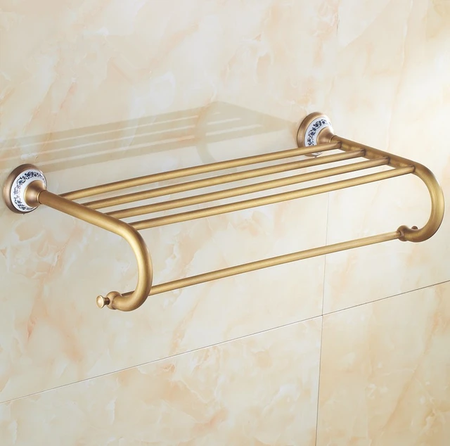 blue and white porcelain design antique brasstowel rackmodern bathroom accessories towel bars shelf - Bathroom Accessories Towel Bars blue and white porcelain design antique brasstowel rackmodern bathroom accessories towel bars shelf - Bathroom Accessories Towel Bars