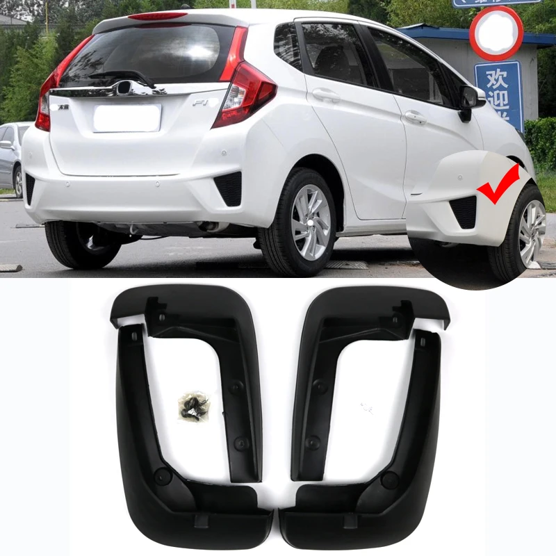 

4pcs/set Car Mud Flaps Mud Guard Exterior Protection Paint Fender For Honda Fit Jazz/GK5 2011-2017 2015 2016 Car Styling