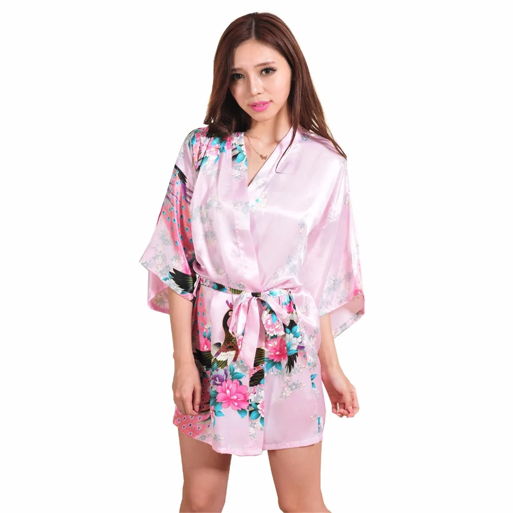 Online Buy Wholesale pink silk robe from China pink silk robe