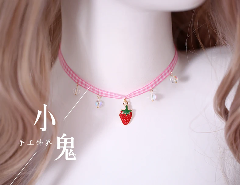 Cosplay&ware Sweet Is The Strawberry Soft Lace Lolita Hair Hoop Japanese Sister Kc Straw Hat Head Band Edge -Zentai shop online