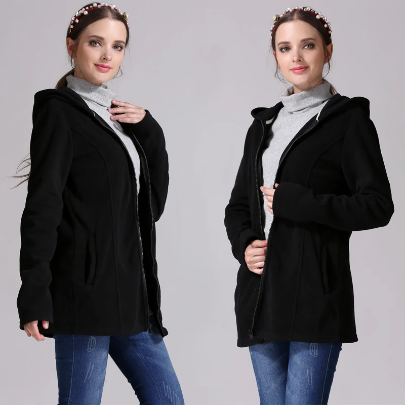 Emotion Moms Winter Breastfeeding Nursing Tops Multi Function Maternity Coat Kangaroo Coat for Pregnant Jacket Maternity Clothes 3