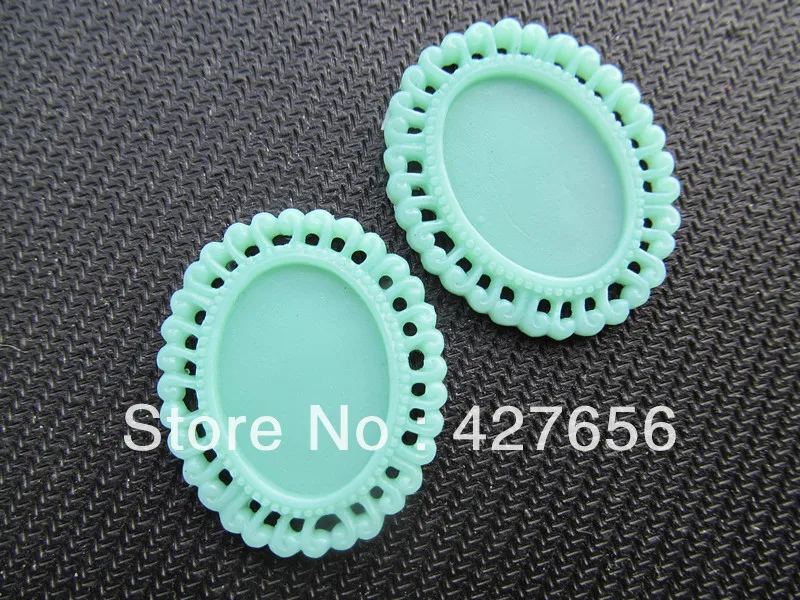 

Oval Flatback Lake Blue Resin Picture/Cabochon/ Cameo Frame Charm Finding,Filigree Border Base Setting Tray for 18x24mm Cabochon