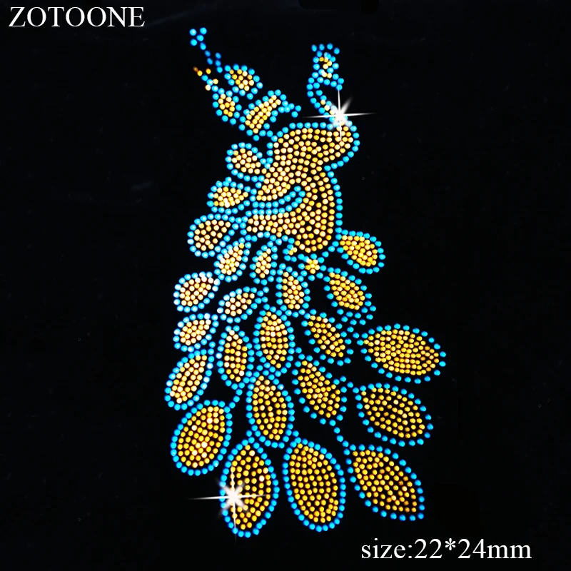 ZOTOONE ясно Strass Горячая фиксация аппликация из страз для одежды с рисунком животных