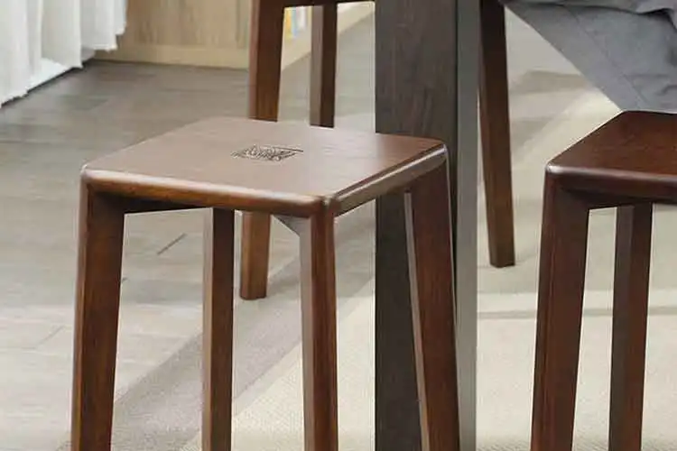 Устойчивый деревянный стул дома взрослых небольшой скамейке гостиная обеденный табурет Творческий Круглый/квадратный стул для макияжа