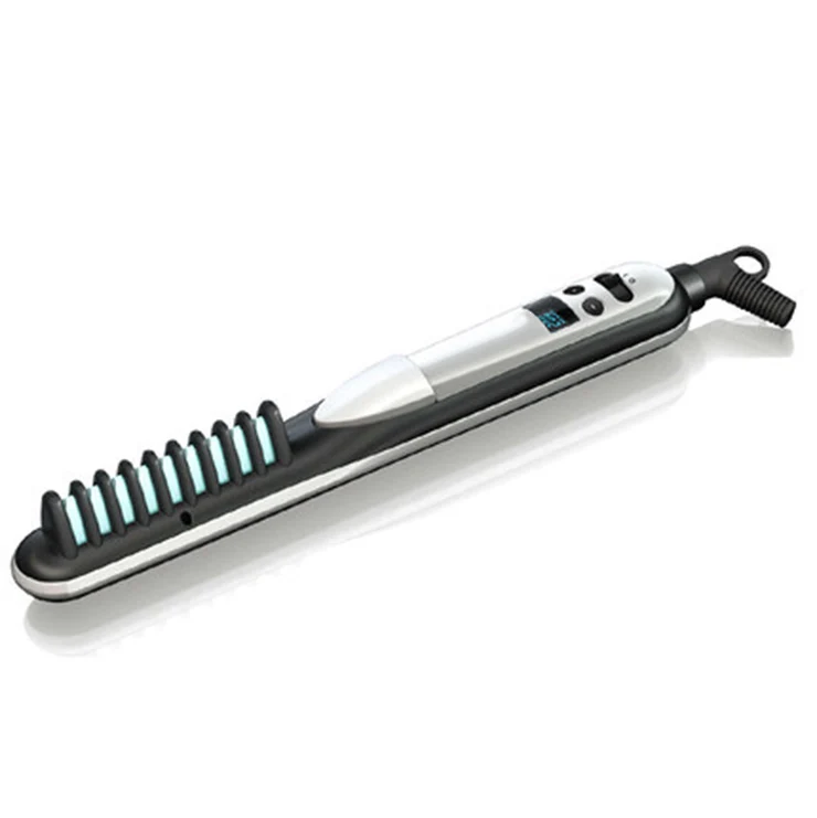 

CHJ Electric Hair straightener comb Negative Iron Straightening Comb Iron Brush Perfect Styler LCD Display