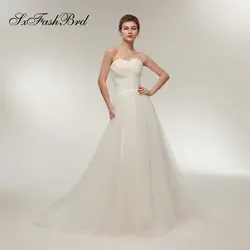 Robe De Mariage Милая с перо линии Тюль Длинные элегантные Винтаж Свадебные платья для невесты для женщин Vestido Novia