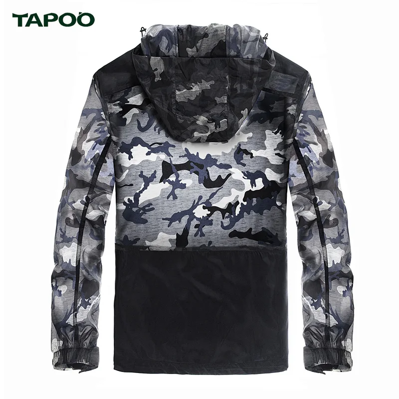 TAPOO Мужские Камуфляж Ветровка Солнце Куртка Марка Весна Лето Защита Jaqueta Masculina Quick