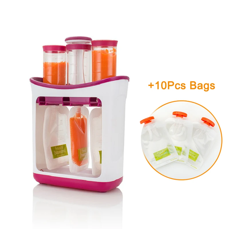 

Baby Food Maker Baby Feeding Containers Storage Supplies Newborn Toddler Solid Food Pouche Fresh Squeezed Fruit Juice Station