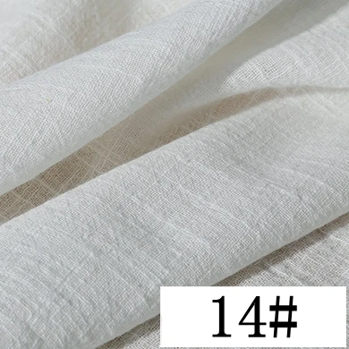 QUANFANG 25 однотонная хлопковая льняная ткань для платья, одежды, брюк, шарфов, сделай сам, шитье tissus au метр, занавеска, полметра - Цвет: N 1pcs 50cmx130cm