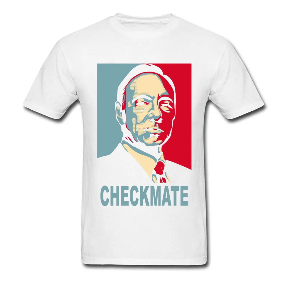House of Checkmate Men Brand New Simple Style Tops Tees Crew Neck Father Day Pure Cotton T-shirts Group Short Sleeve T-Shirt House of Checkmate white