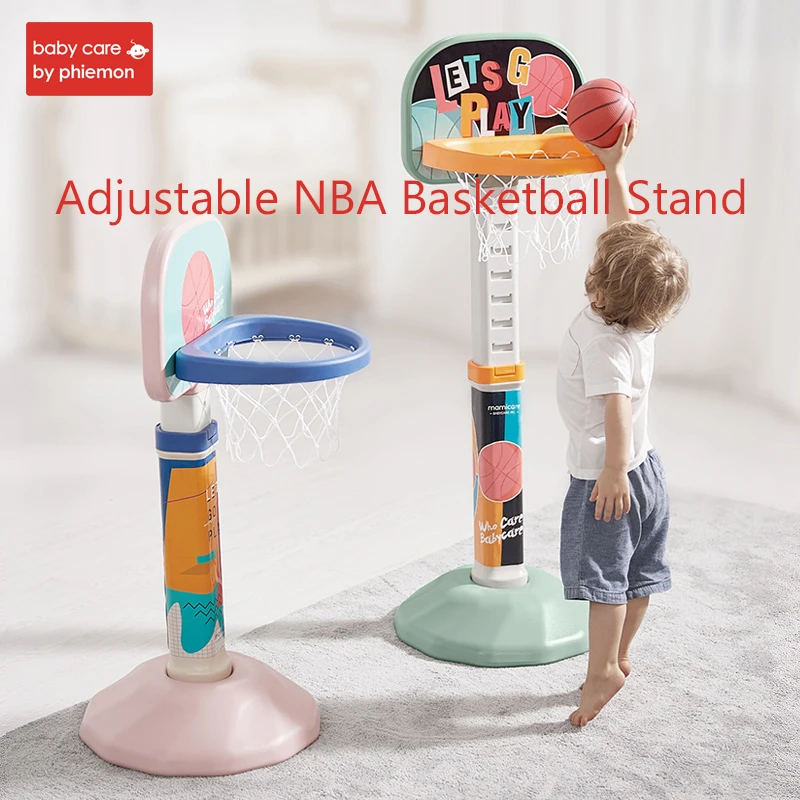 

Children Mini NBA Basketball Stand Adjustable Kids Hanging Backboard Kit Portable Outdoor Sports Basketball Hoop Board with Pump
