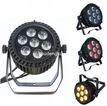 

10 pieces professional wholesale 7X15w par64 rgbwa led flat par outdoor dj led par aluminum stage light