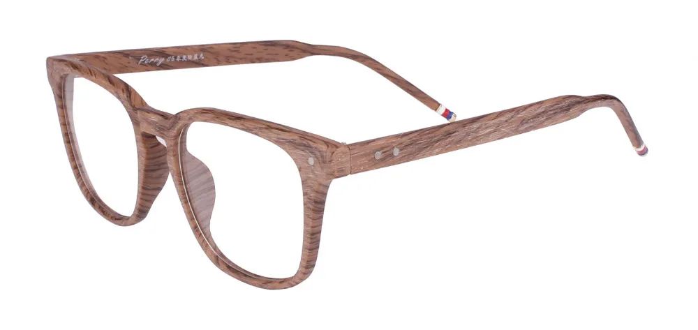 Деревянные полосы квадратные очки унисекс классические ретро очки оправа прозрачные линзы Rx