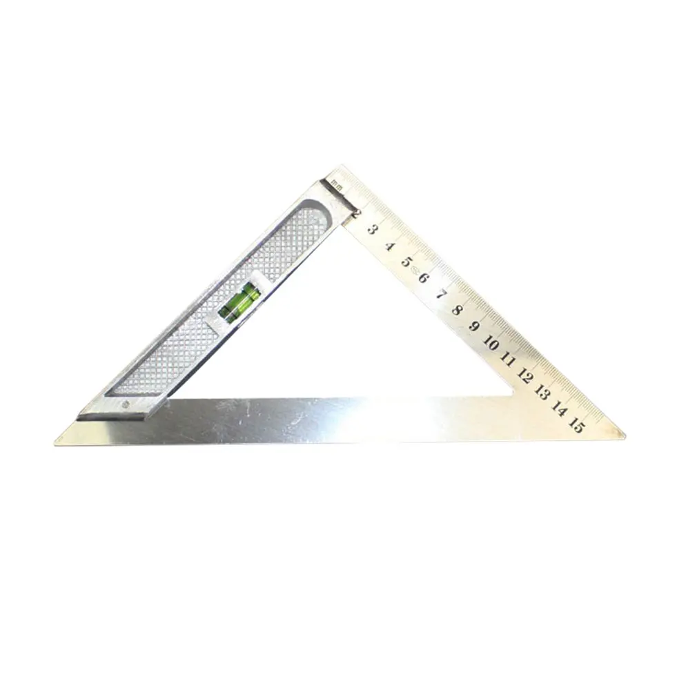 

150MM Horizontal Triangle Ruler Triangular Measuring Ruler Triangle Angle Protractor Measuring Tool with Level Bubble