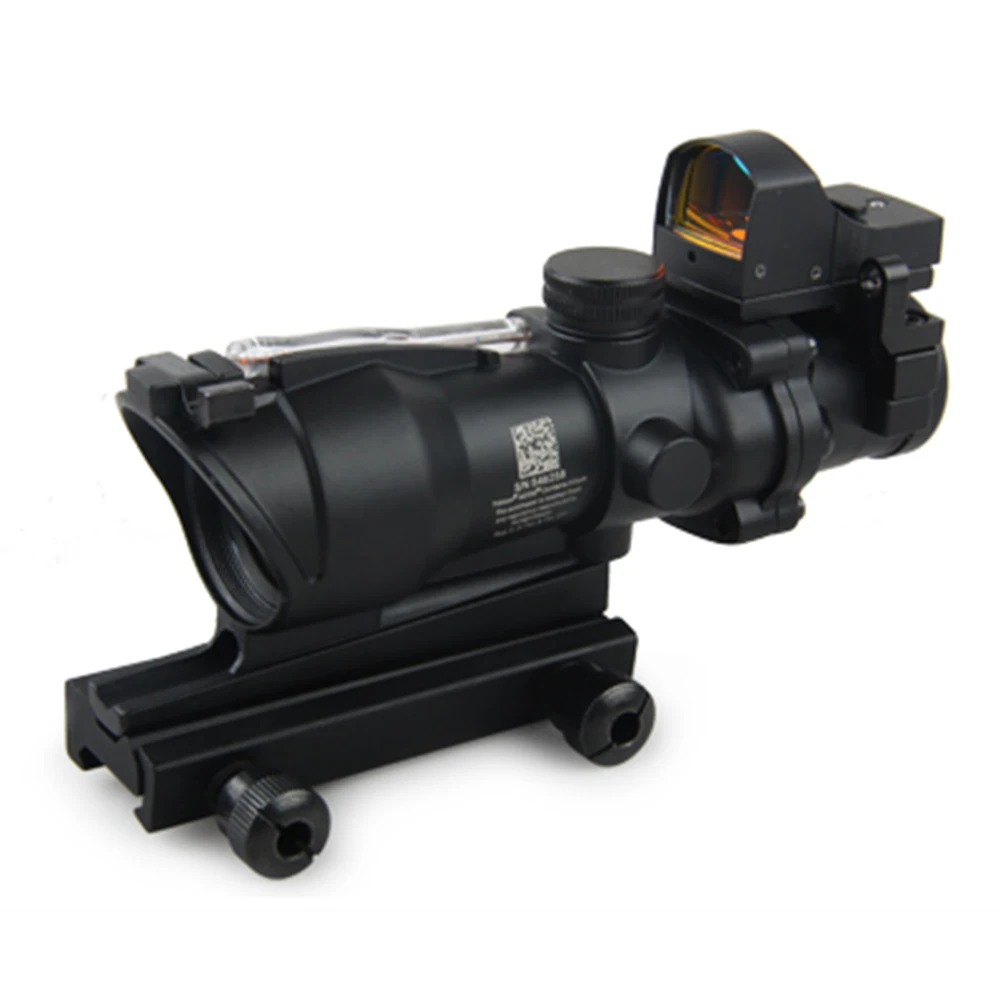 

4x32 Red Dot Tactical Optical Fiber Rifle Scope Sight Hunting Accessories Riflescope Snipe Gun Monocular Shoot ACOG Style