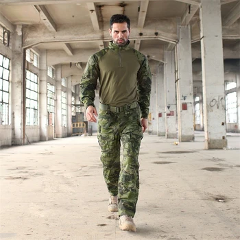 

Camouflage Commando Military Uniform Outdoor Sports Tactical Camouflage Clothing Suit Male MCBK Tropic Aroid CB MC Gray