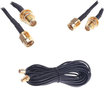 

WSFS Hot Sale New Black 6 Meters Long Antenna RP-SMA Extension Cable WiFi Wi-Fi Router