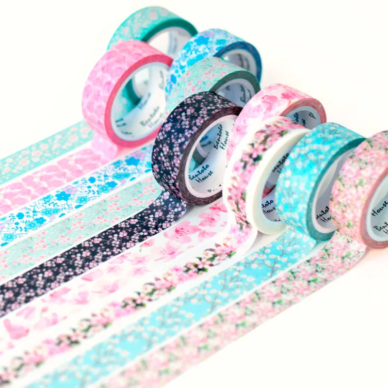 15 colors Romantic Sakura washi tape DIY decorative scrapbooking