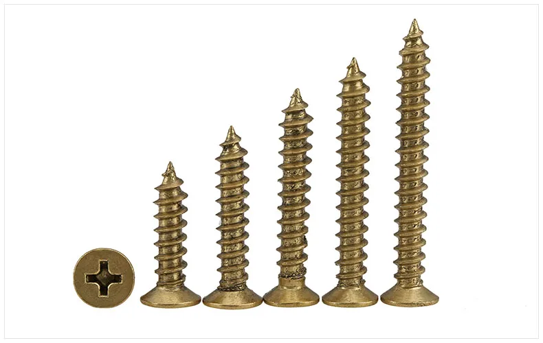 M4 Antique bronze self-tapping brass screws for wood products hinge hap hardware tool accessories Corss Countersunk flat  head