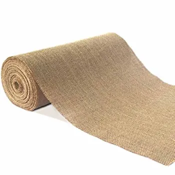 

10M Burlap Lace Hessian diy Table Runner cover Chair Sashes bands Roll Vintage Jute Rustic Wedding Party Banquet Home Decoration