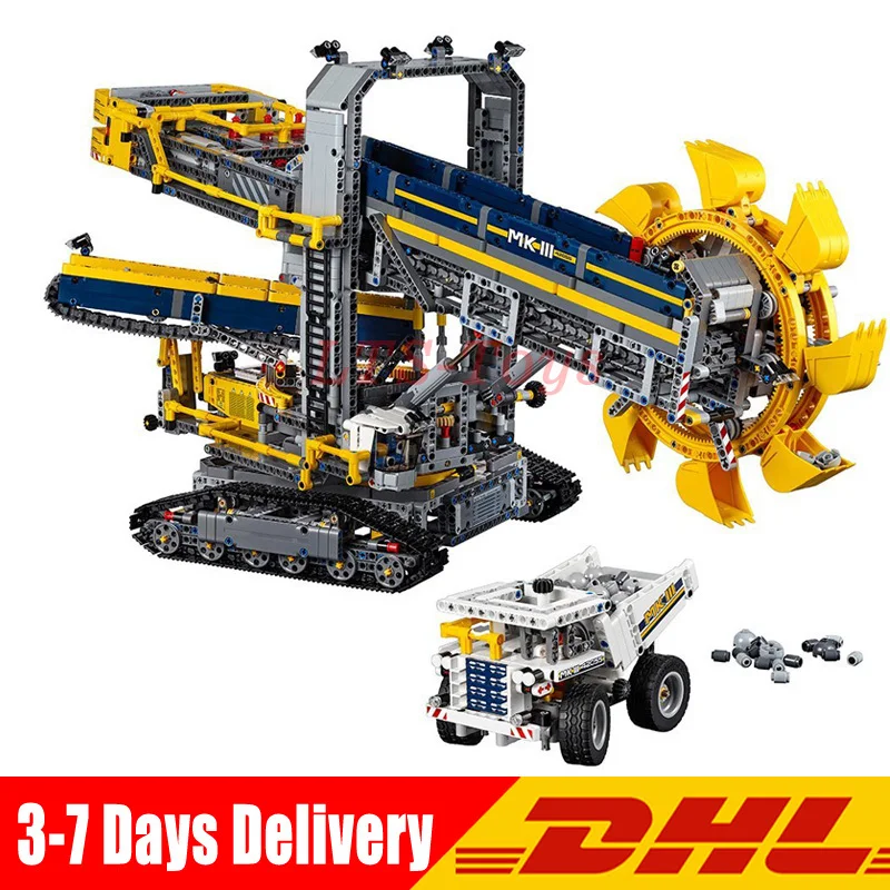 

LEPIN 20015 3929Pcs Technic Bucket Wheel Excavator Model Building Assemble Kit Blocks Brick Compatible Legoings 42055
