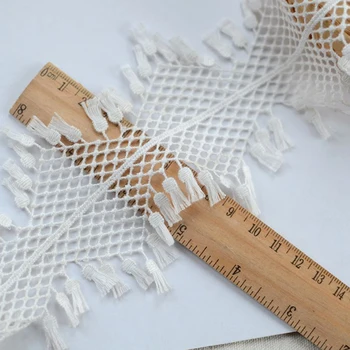 

14 yards/lot width8.7cm bilateral fringed lace Trim lace fabric handmade DIY clothing curtain home decoration accessories.