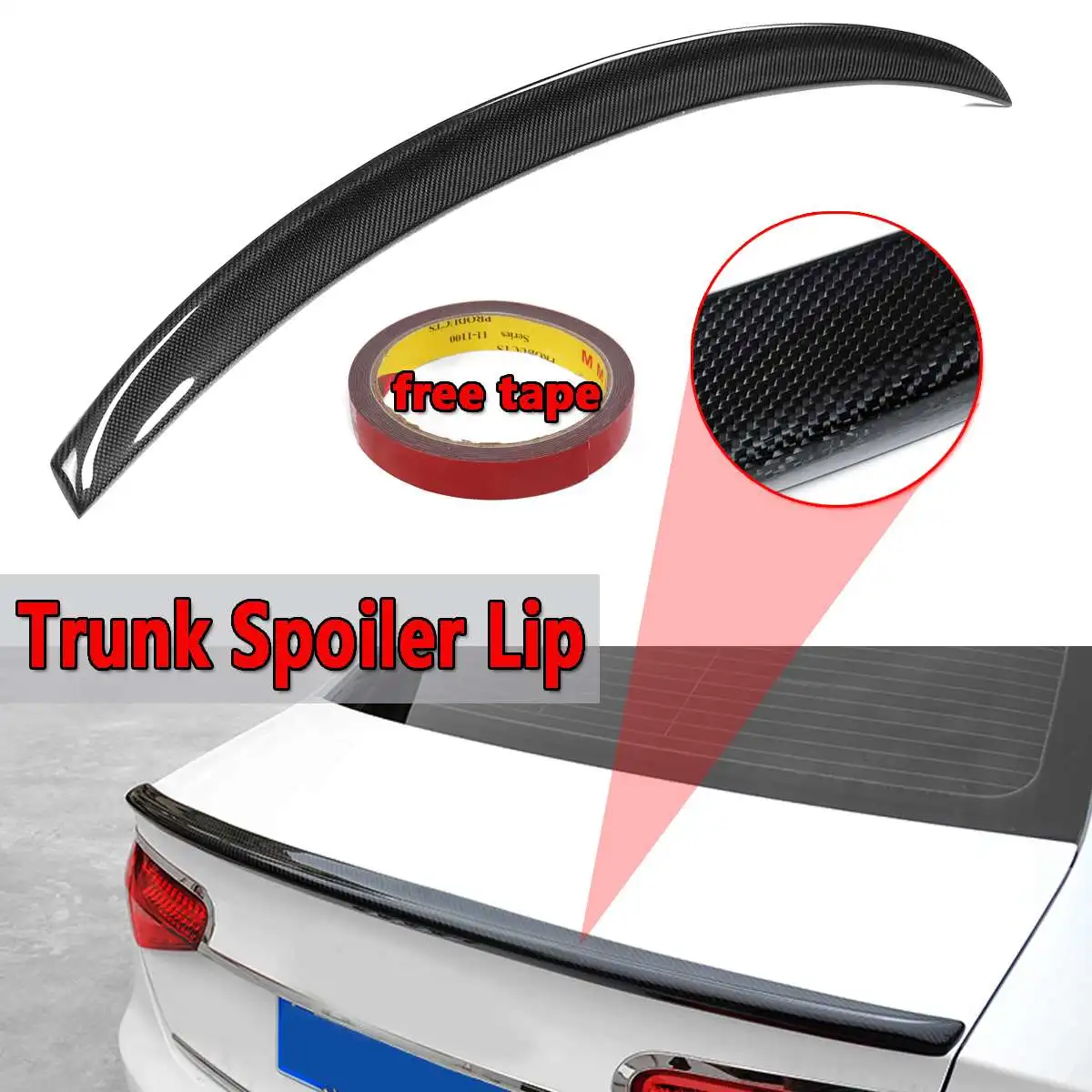 

Real Carbon Fiber Rear Trunk Spoiler Lip For Audi S4 B8 Sedan 4dr 2009-2012 Rear Wing Spoiler Rear Trunk Roof Wing Carbon Fiber