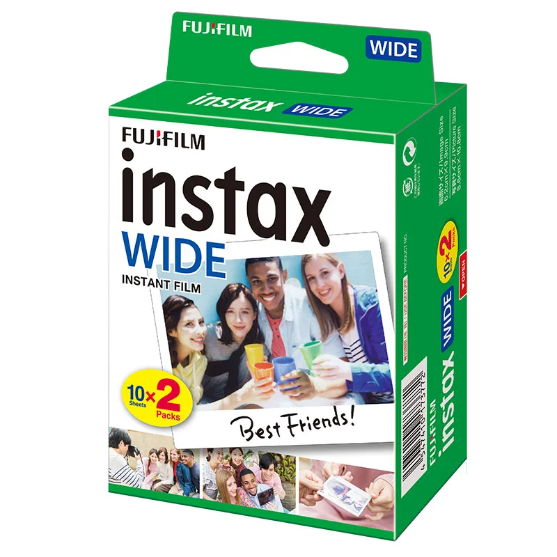 Подлинная для Fujifilm Instax Wide пленка монохромная 210/белый 200 для Fuji Instant Polaroid Instax широкоугольный фотоаппарат