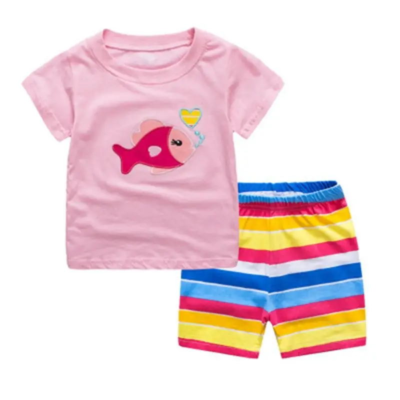 New Summer Boys Pajamas Suit 100 Cotton Soft Children Sleepwear Shorts