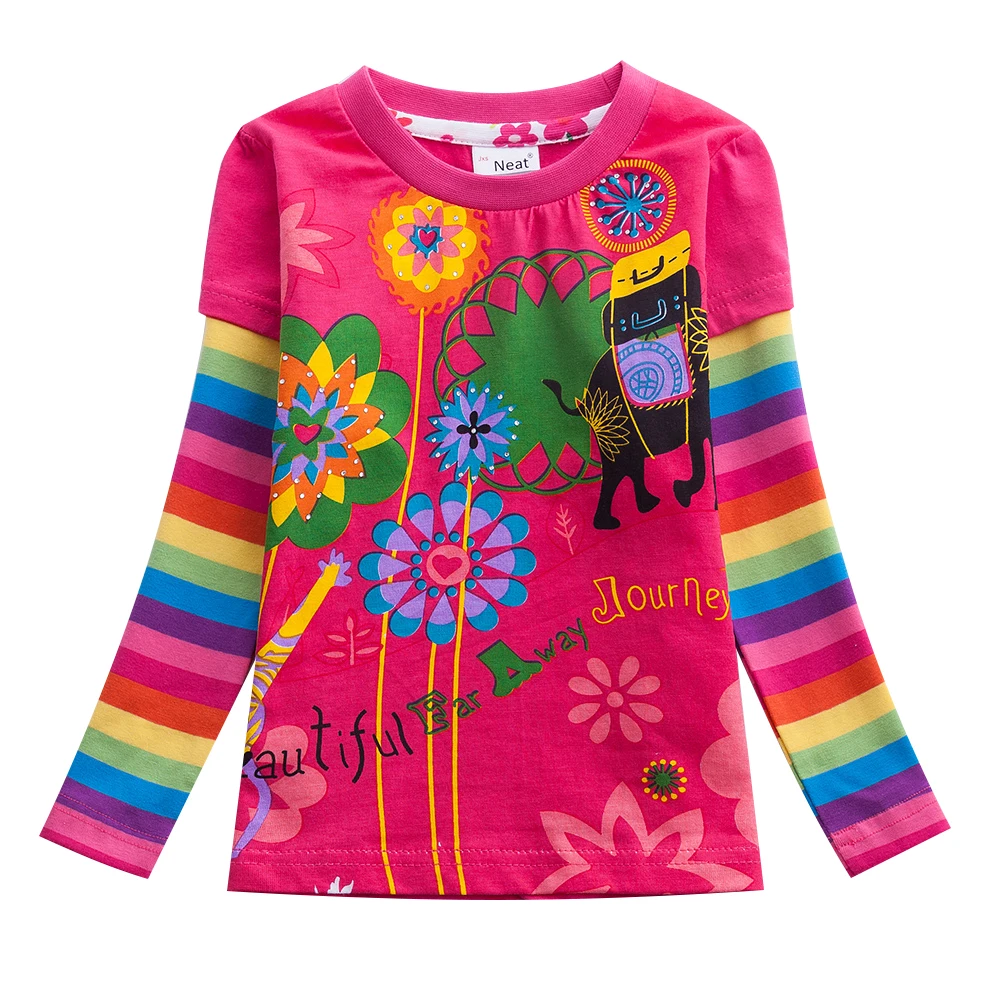 

Girls T-shirts for Children T-Shirts For Girls Tshirts Long Sleeve kids Tops Girl Clothes 2019 Toddlers Tees Girl t-shirt L328