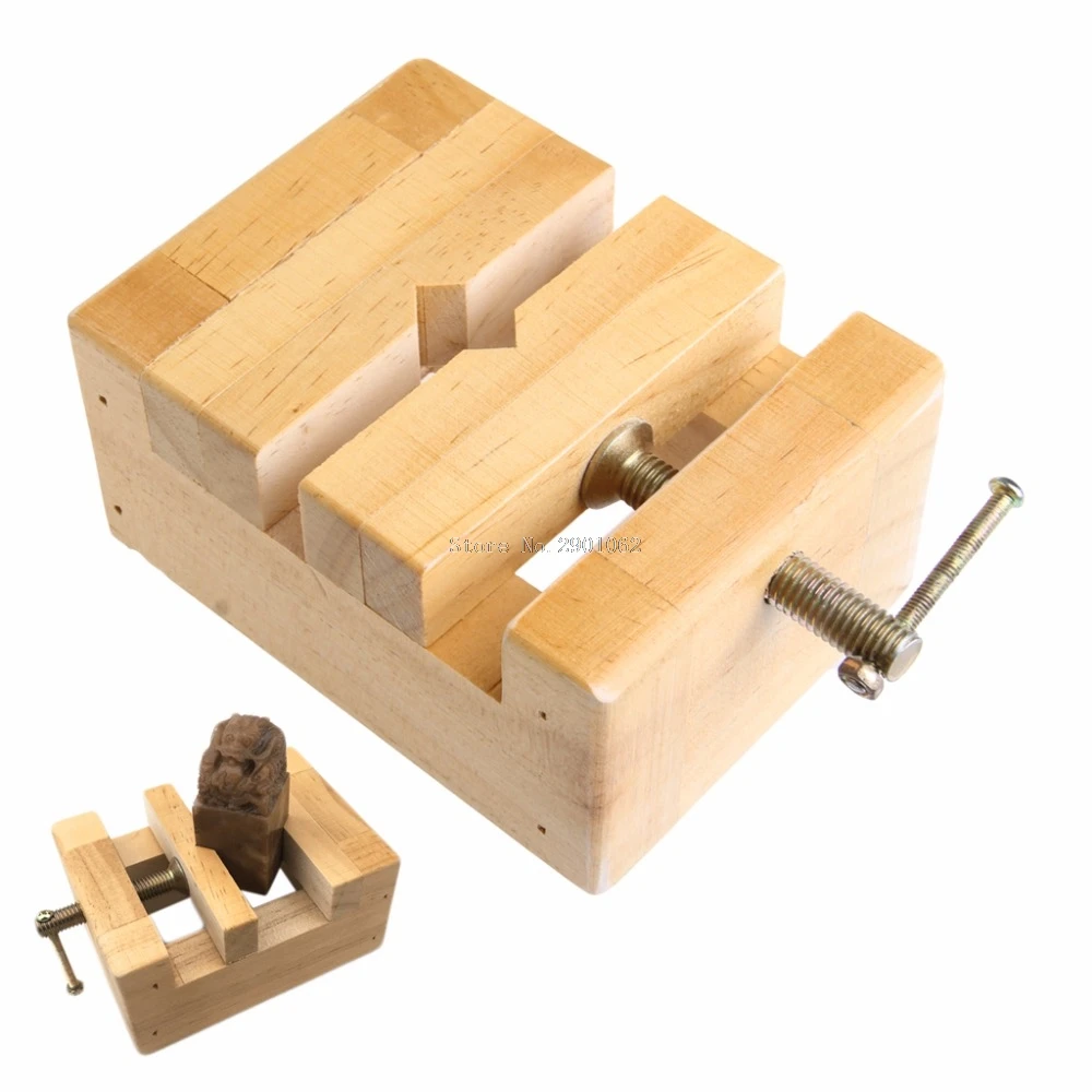 

Chinese Traditional Seal Stone Bed Craving Sculptute Wooden Fix Mold Tools -B119