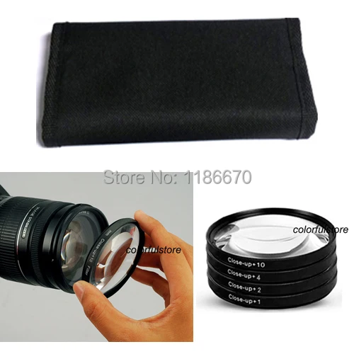 Free Ship! 4PCS 40.5mm 40.5 mm Close-up Filter Macro Lenses Filters Diopter +1 +2 +4 +10 For Canon Nikon SLR Digital Camera Lens |