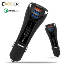 Caseier Fast зарядка 3.0 машине Зарядное устройство QC3 автомобильное зарядное устройство телефона зарядное устройство
