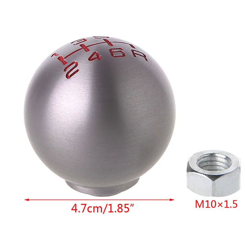 

Pro Aluminum 6Speed Manual Shift Knob Gear M10x1.5 Thread For Honda Civic Silver