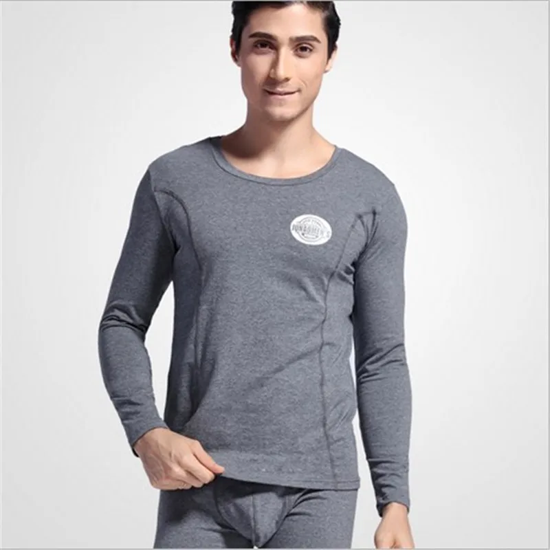 Men Warm Thermal Underwear Mens Cotton O Neck Long Johns Sets For Man