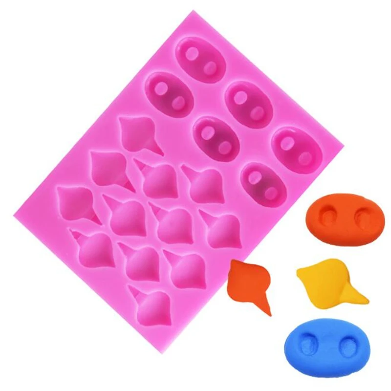 3D Silicone Mold Handmade Fondant Soap Pig Ear Nose Chocolate Insert Mould Cookies Candy Molds Baking Tools | Дом и сад