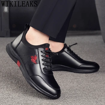 

Mens Shoes Genuine Leather Mens Shoes Casual Leather Black Sneakers Elevator Shoes For Mes Increase Within Chaussure Homme Bona