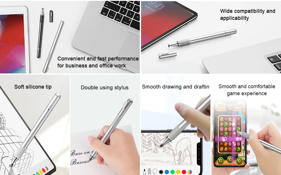 Емкостный стилус Baseus для Apple, iPhone, samsung, iPad, Pro, ПК, планшета, ручка для сенсорного экрана, стилус для мобильных телефонов, ручка для рисования