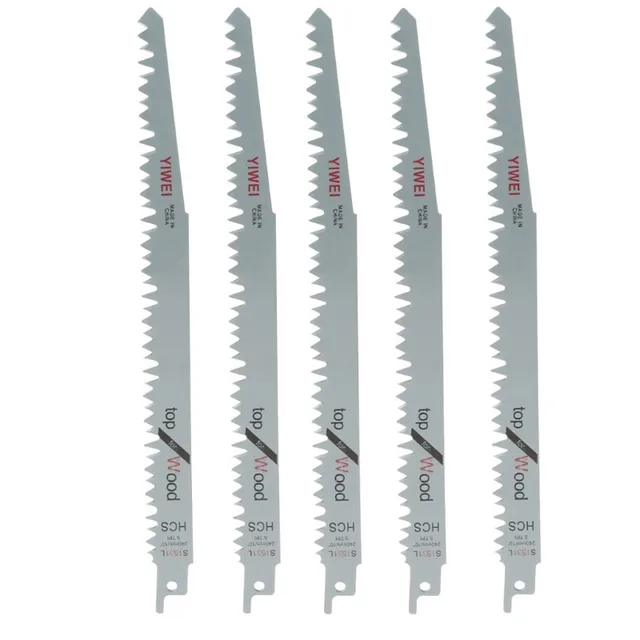 5 Pcs 240 มม.คาร์บอนเหล็กใบเลื่อยลูกสูบ SABER สำหรับไม้