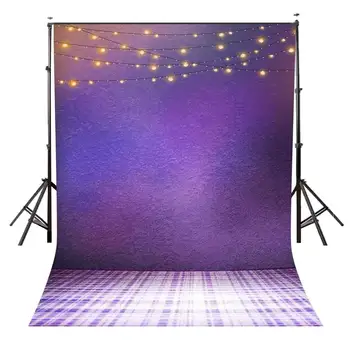 

5x7ft Pantone 18-3838 Backdrop Hanging Lights Backdrop for Photo Shoot Background Studio Props