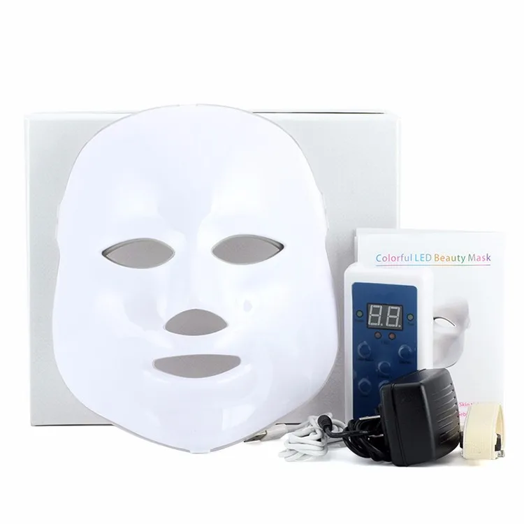 KONMISON светодиодный маска для лица, 3/7 цветов, светодиодный фотон, маска для лица, удаление морщин и акне, омоложение кожи лица, массажная маска для лица