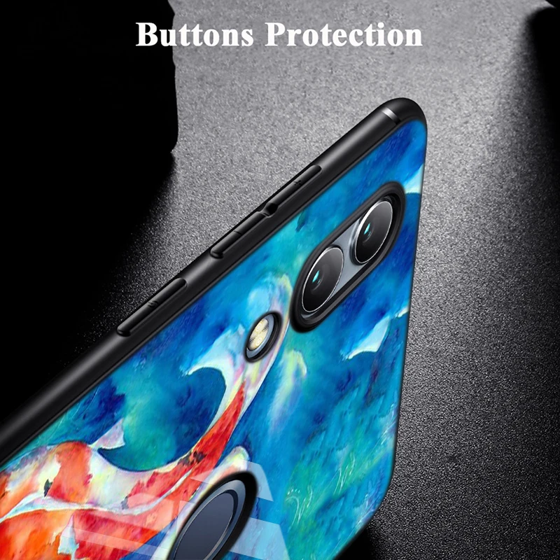 Черный силиконовый чехол Китайские Рыбы Koi для Samsung Galaxy Note 10 9 8 Pro M30 M20 S10E S10 5G S9 S8 S7