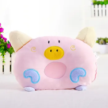 

Hot Sale Newborn Infant Baby Pillow Prevent Flat Head Organic Baby Plush Animal Shape Cute Soft Pillow Kids Pig Shaped Pillow