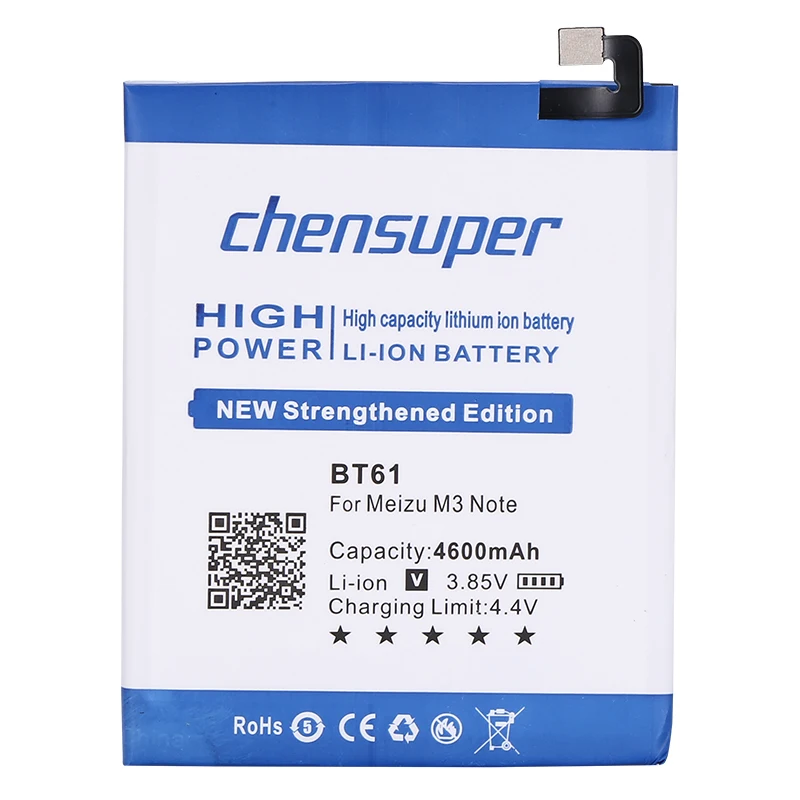 Литий полимерный аккумулятор chensuper BT61 4600 мАч для Meizu M3 Note L681H L681 сменные батареи
